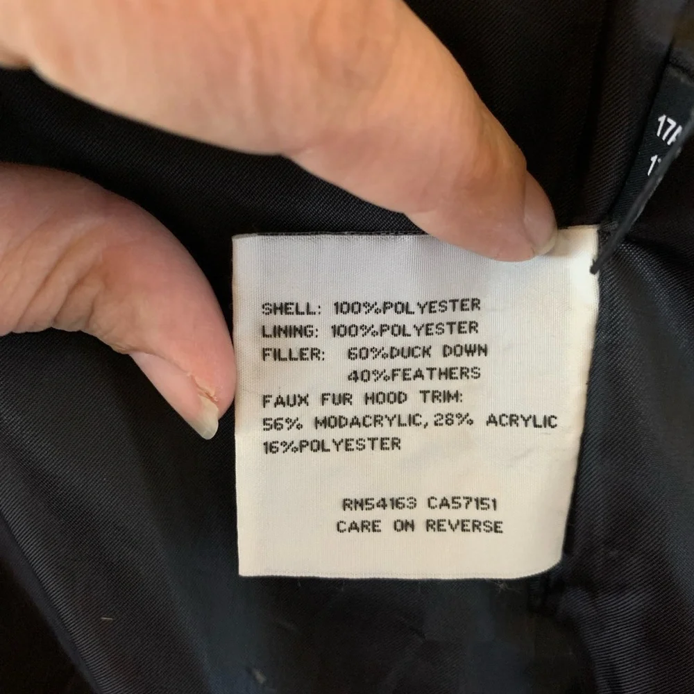 Kenneth Cole New York‎ Down Black Puffer Jacket Trench Medium Elegant Old Money - Picture 6 of 9